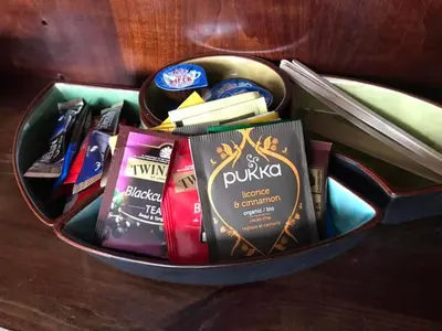 a metal container filled with different types of snacks at Feriested i Tørberget in Tørberget
