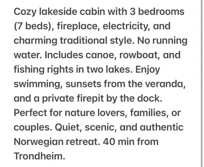 a screenshot of a cell phone of a poem with the words cozy inclusive coalition with at Lakeside cabin in Snofugl