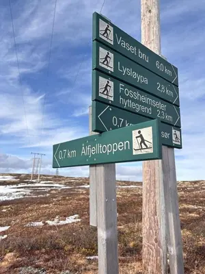 a street sign on a pole in a field at Modernized Log Cabin With Views Of The Mountains in Ron