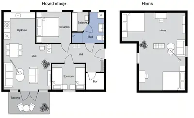 a floor plan of a house at Family-Friendly Mountain Cabin In Haukeli in Nesland