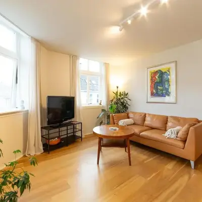 Unique relaxed corner flat in central Bergen