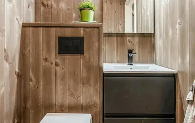 a bathroom with a sink and a toilet at Amazing Home In Ål - With Wifi in Ål
