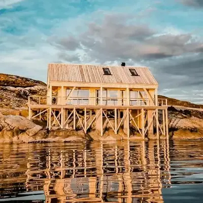 Architectural Gem On Rocks In Kvenvær