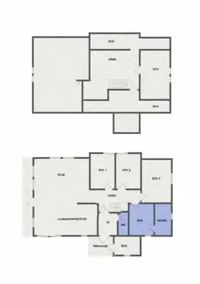 a floor plan of a house at Modern Family Cabin With Views Of Spåtind in Etnedal