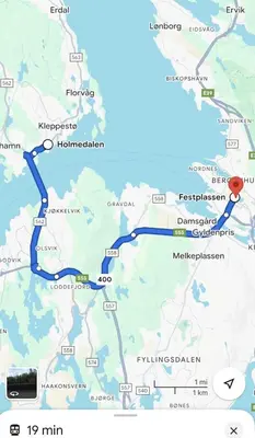 a map of a road trip in italy at Sentrumsnær bolig in Lii