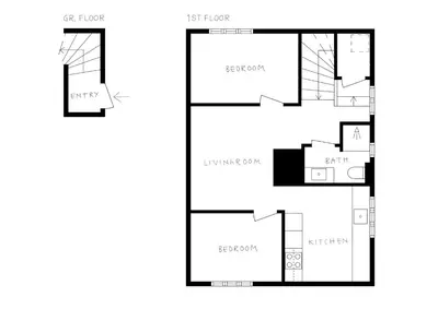 a floor plan of a house at Hardanger Odda Apartments in Odda