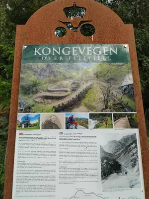 a sign for the koreanoreanoreanoreanoreanoreanoreanoreanorean war museum at Ski-In, Ski-Out apartment at Filefjell in Tyinkrysset