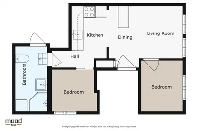 a floor plan of a house at Bispengsgaten 16 in Bergen