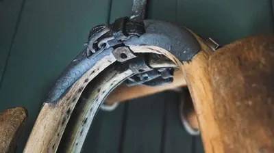 a close up of a metal object on a wooden object at Waterfall Retreat in Sel