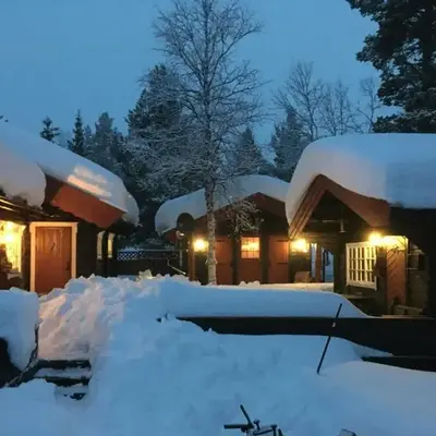 Family Cabin Cluster By Waterfall In Bjorli