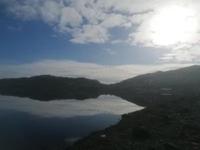 a view of a large body of water at The top half of a house with sea view in Steinkjer
