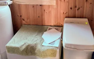 a small bathroom with a toilet and a sink at 3 Bedroom Beautiful Home In Tynset in Tynset