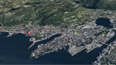 a map of the city of vancouver and the water at L1SB18 - Central 2BR Hideaway in Bergen