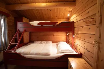a cabin with two bunk beds in it at Lisetra 716B in Trysil