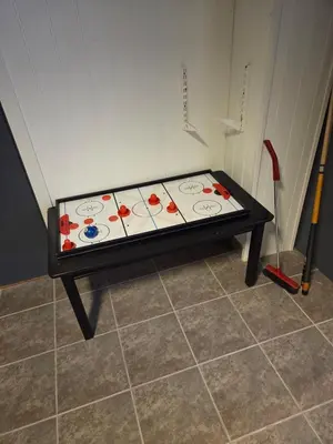 a table in the corner of a room at 