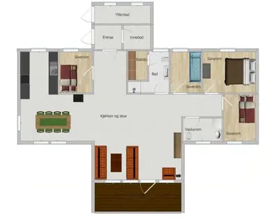 a floor plan of a house with at Cosy Cabin By Golsfjellet Ski Resort in Gol