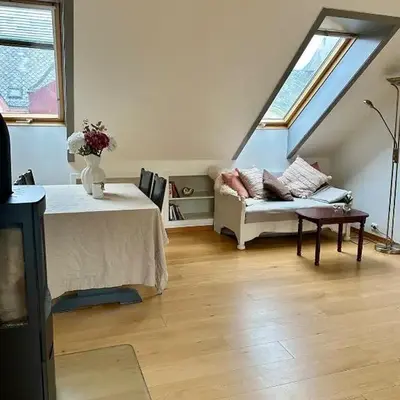 Bright loft apartment in a Jugend-style building close to Brosund