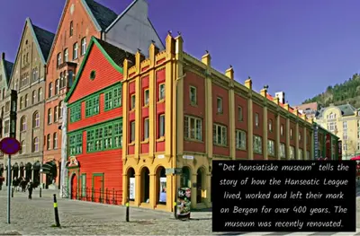 a large building with a sign in front of it at Spacious, central 3 BR house with parking in Bergen