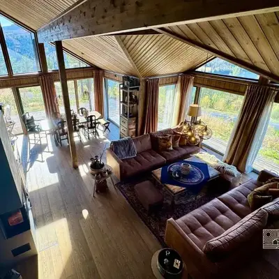 Modern cabin with panoramic view