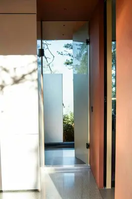 an open door to a room with a window at Modern Cabin By The Cross-Country Trails in Svene