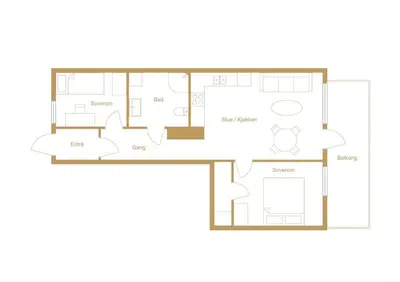 a floor plan of a house at Modern apartment by the sea - Free parking in Bergen