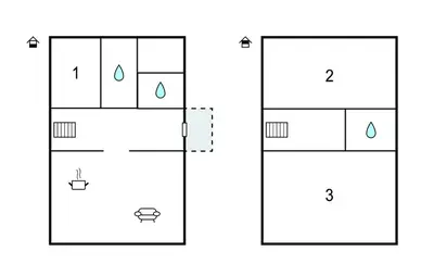 two diagrams showing the flow of water in a box at Lovely Home In Sjusjøen With Sauna in Sjusjøen