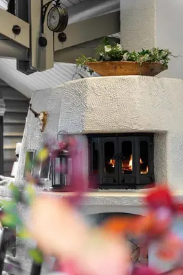 a model of a pizza oven with flames in it at Trysilfjell nord 590 by Vacation Trysil in Trysil