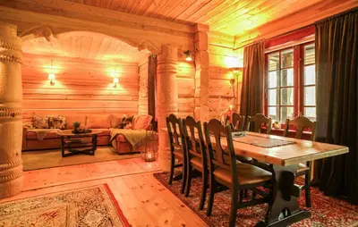 a living room with a table and a couch at Awesome Apartment In Bjorli With Wifi in Bjorli