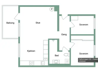 a floor plan of a house at Modern and central apartment with a view in Ålesund