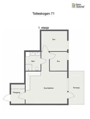 a floor plan of a house at Elegant 2 bedroom ski in, ski out apartment next to Fyri Resort in Hemsedal in Hemsedal