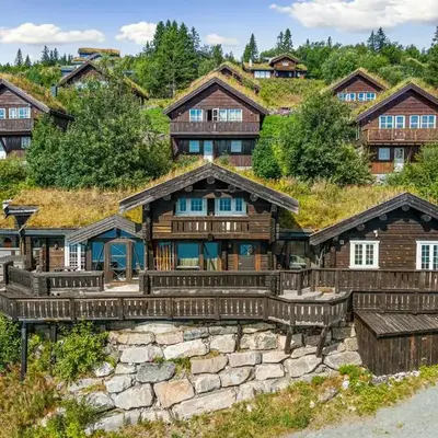 Fjellhytte Med Panorama På Toppen Av Norefjell