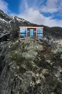 a house on top of a mountain at Skarsnuten Mountain Resort & SPA in Hemsedal