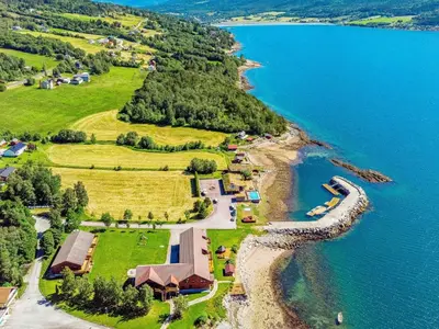 an aerial view of a small island in the water at 10 person holiday home in EIDSVÅG-By Traum in Rød