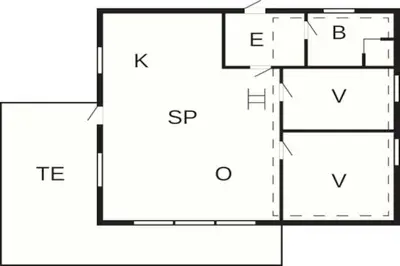 a schematic diagram of a house with different diagrams at 5 person holiday home in Selje-By Traum in Selje