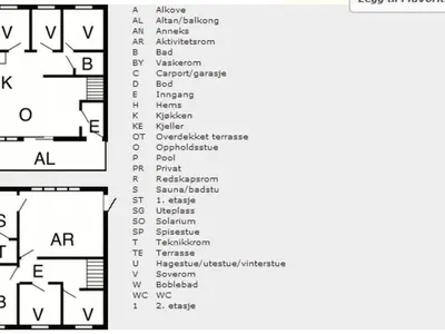 a schematic diagram of the proposed floor plan of a house at 10 person holiday home in EIDSVÅG in Rød