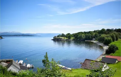 a view of a large body of water at 3 Bedroom Stunning Home In Bjoa in Utbjoa