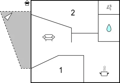 a schematic diagram of the reaction of two different liquids at Cozy Apartment In Hemsedal With Sauna in Hemsedal