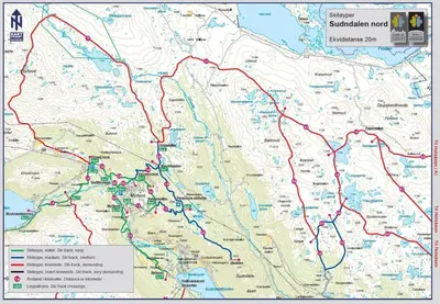a large detailed road map of the sheridan road at Birkelund camping in Geilo