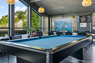 a billiard room with a pool table at Nordica Resort Florø in Florø