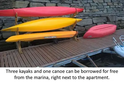 three kayaks and one canoe can be borrowed for free from the marina at Apartment 2, Herand, Hardanger in Herand