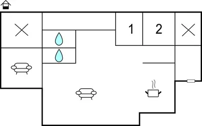 a block diagram of a periodic table with a water drop at Two-Bedroom Holiday Home In Sjusjoen in Sjusjøen