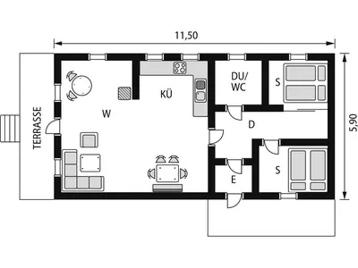 a floor plan of a house at Holiday Home Sandvikfjellet by Interhome in Nyttingsnes