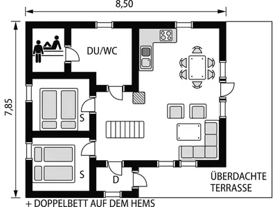 a black and white floor plan of a house at Holiday Home Myravatnet by Interhome in Viksdalen