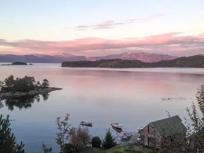 a view of a lake with boats in it at Apartment Galanten by Interhome in Lunde
