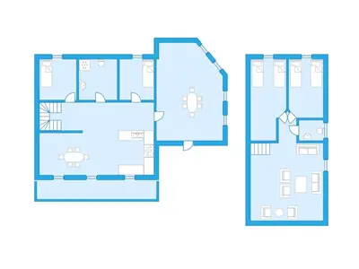 a floor plan of a house at Holiday Home Rorbu by Interhome in Naustdal i Sunnfjord