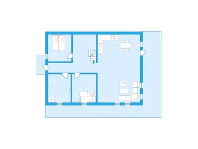 a vector drawing of a house plan at Holiday Home Peer Gynt by Interhome in Sogndal