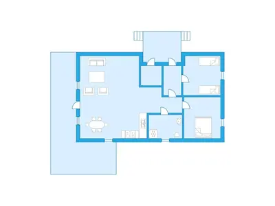 an illustration of a plan of a house at Chalet Slåttenes by Interhome in Naustflot