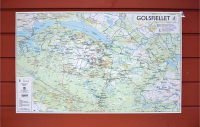 a large map hanging on a wall at Nice Home In Gol With Kitchen in Gol