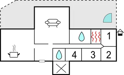 a block diagram of a block diagram of a building at Cozy Home In Hemsedal With Kitchen in Hemsedal