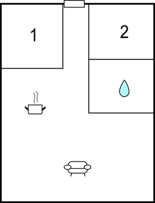 a diagram of a box with a drop in the middle at 2 Bedroom Amazing Apartment In Vestnes in Vestnes